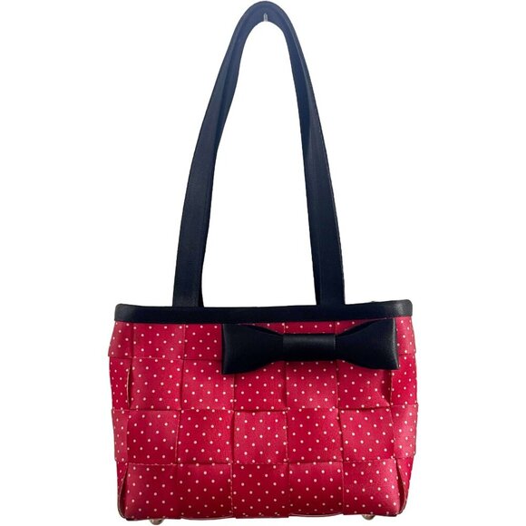 Harveys for Disney Couture Minnie Mouse Red Polka Dot Seatbelt Purse Handles Bow - Picture 1 of 12